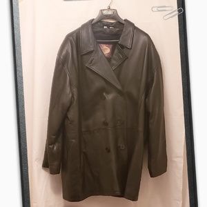 Genuine leather coat.